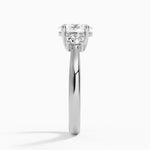 Petite Three Stone Trellis Diamond Ring (1/3 ct. tw.) Platinum Oval Engagement Ring