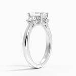 Petite Three Stone Trellis Diamond Ring (1/3 ct. tw.) Platinum Radiant Engagement Ring