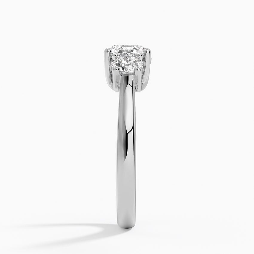 Petite Three Stone Trellis Diamond Ring (1/3 ct. tw.) Platinum Round Engagement Ring