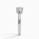 Petite Three Stone Trellis Diamond Ring (1/3 ct. tw.) Platinum Round Engagement Ring