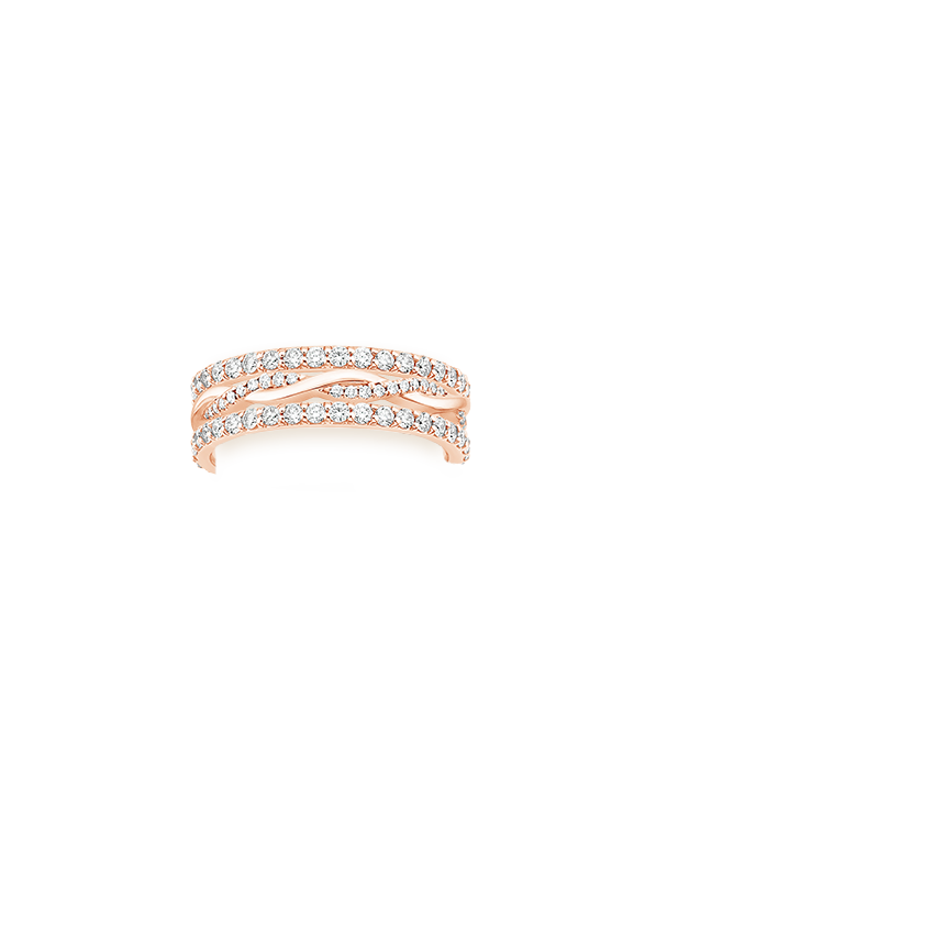 Twisted Vine Diamond Ring Stack (1 1/4 ct. tw.) Rose Gold 18k Eternity Band