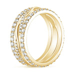 Twisted Vine Diamond Ring Stack (1 1/4 ct. tw.) Yellow Gold 18k Eternity Band