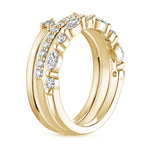 Tres Diamond Ring Stack (3/4 ct. tw.) Yellow Gold 18k Wedding Band