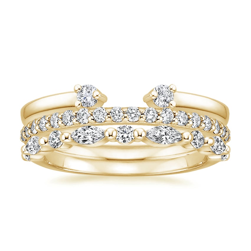 Tres Diamond Ring Stack (3/4 ct. tw.) Yellow Gold 18k Wedding Band