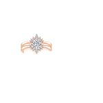 Lunette Nested Diamond Ring Stack Rose Gold 18k Wedding Band