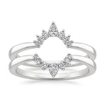Lunette Nested Diamond Ring Stack Platinum Wedding Band