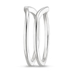Chevron Nested Ring Stack Platinum Wedding Band