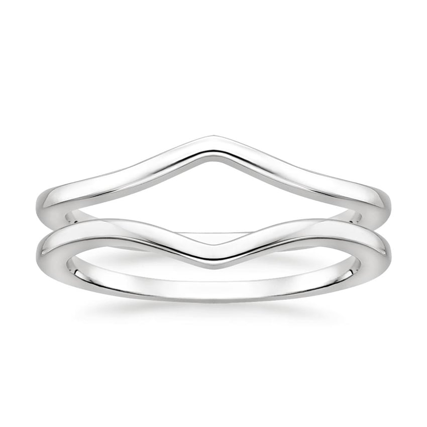 Chevron Nested Ring Stack Platinum Wedding Band