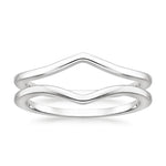 Chevron Nested Ring Stack Platinum Wedding Band