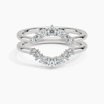 Aria Nested Contoured Diamond Ring Stack (1/3 ct. tw.) White Gold 18k Wedding Band
