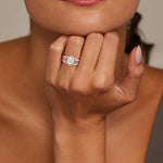 Flair Nested Lab Diamond Ring Stack (7/8 ct. tw.) Rose Gold 18k Wedding Band