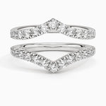 Flair Nested Lab Diamond Ring Stack (7/8 ct. tw.) White Gold 18k Wedding Band