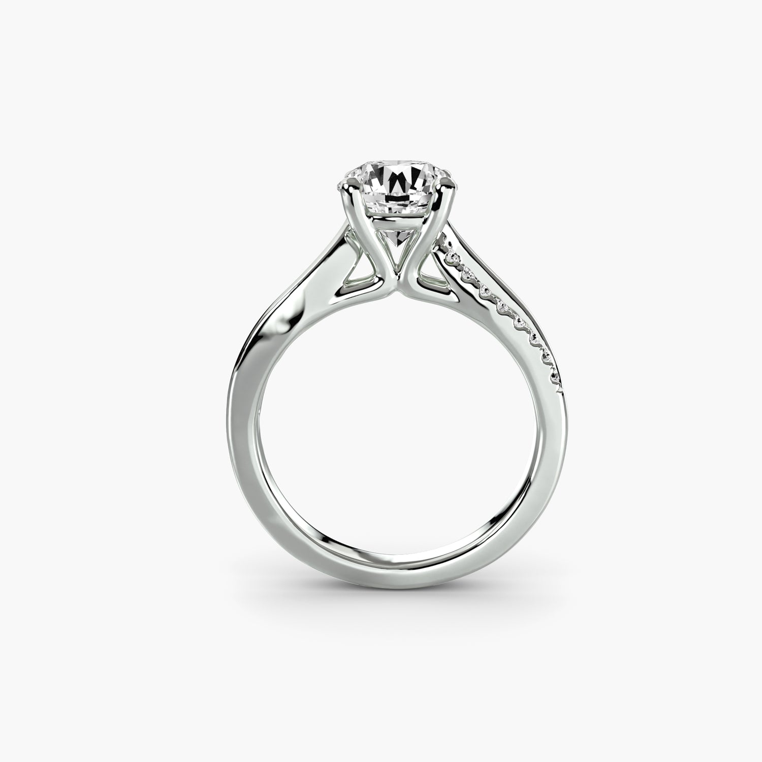 The Split Shank Pave Solitaire