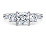 Lisbon Trilogy Platinum Princess Engagement Ring