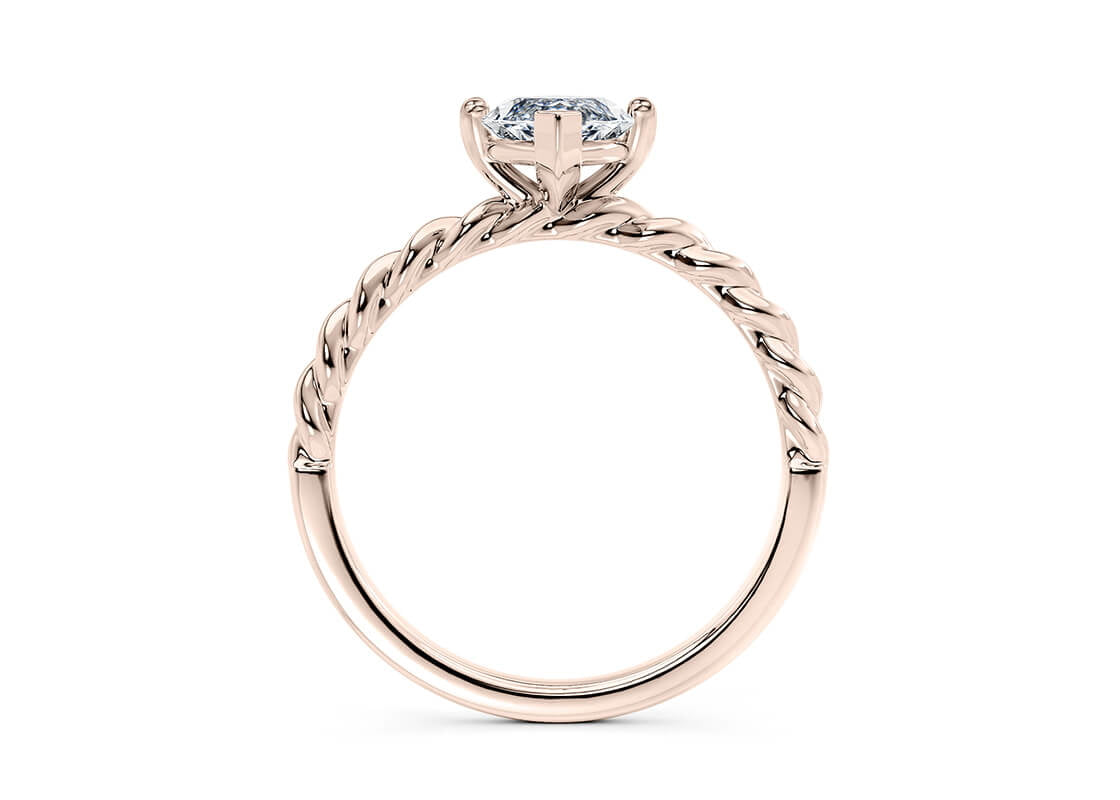 Ascot Solitaire Rose Gold 18k Marquise Engagement Ring