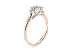 Rosa Vintage Rose Gold 18k Asscher Engagement Ring