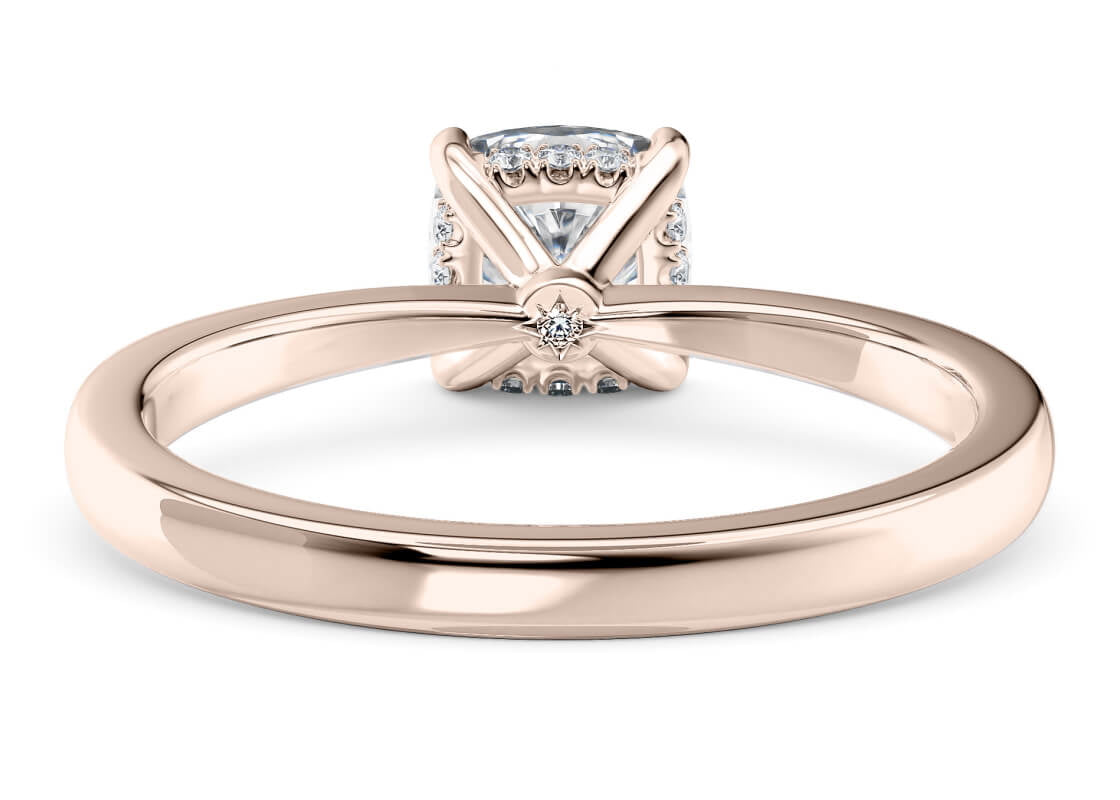 Starlight Solitaire Rose Gold 18k Cushion Engagement Ring