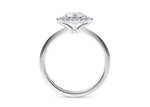 Esther Halo Platinum Round Engagement Ring