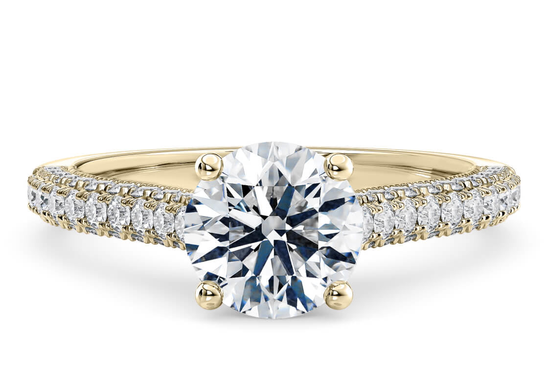 Bloomsbury Vintage Yellow Gold 18k Round Engagement Ring