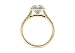 Aphrodite Halo Yellow Gold 18k Cushion Engagement Ring