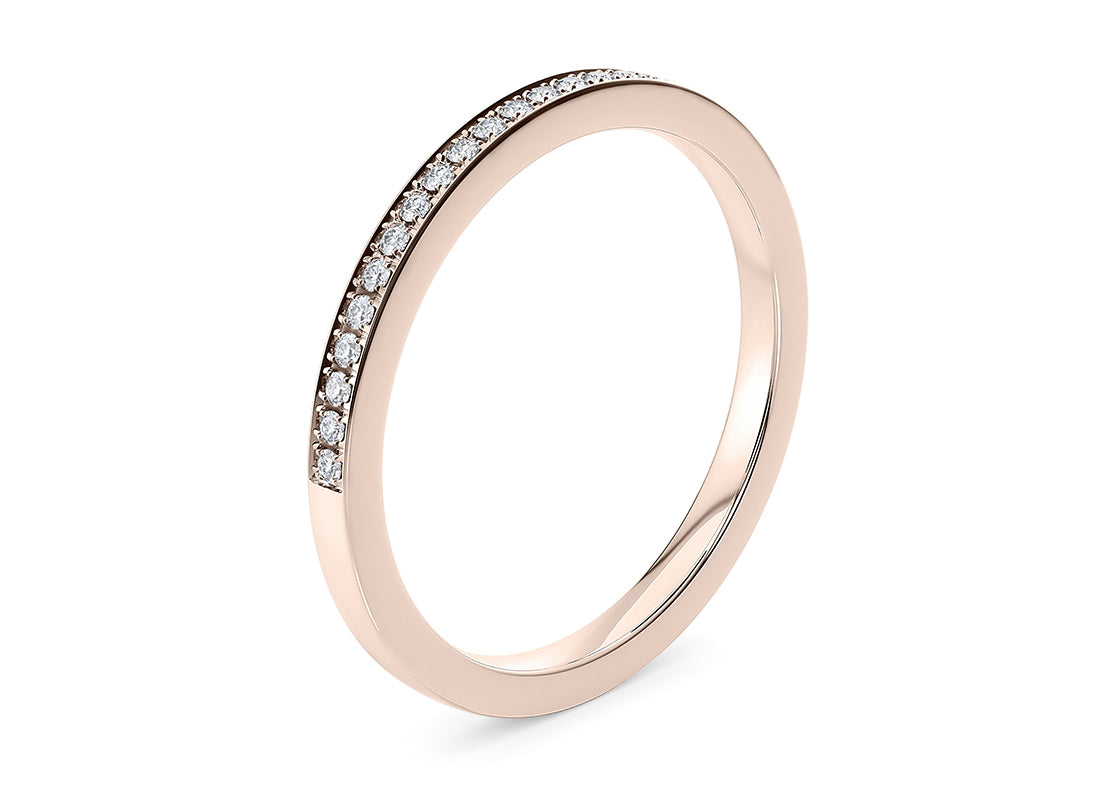 Paragon Rose Gold 18k Half Set Eternity Ring