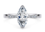 Delicacy Vintage Platinum Marquise Engagement Ring