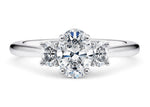 Venice Trilogy White Gold 18k Oval Engagement Ring