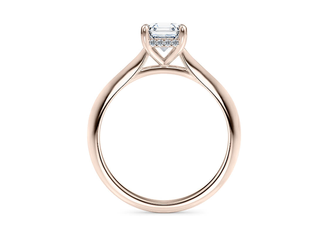 Hope Solitaire Rose Gold 18k Asscher Engagement Ring
