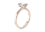 Delicacy Vintage Rose Gold 18k Emerald Engagement Ring