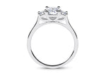Roma Trilogy Platinum Emerald Engagement Ring