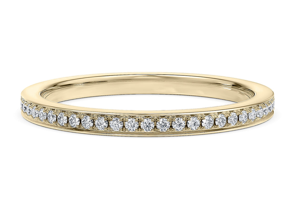Paragon Yellow Gold 18k Half Set Eternity Ring