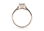 Minerva Halo Rose Gold 18k Emerald Engagement Ring