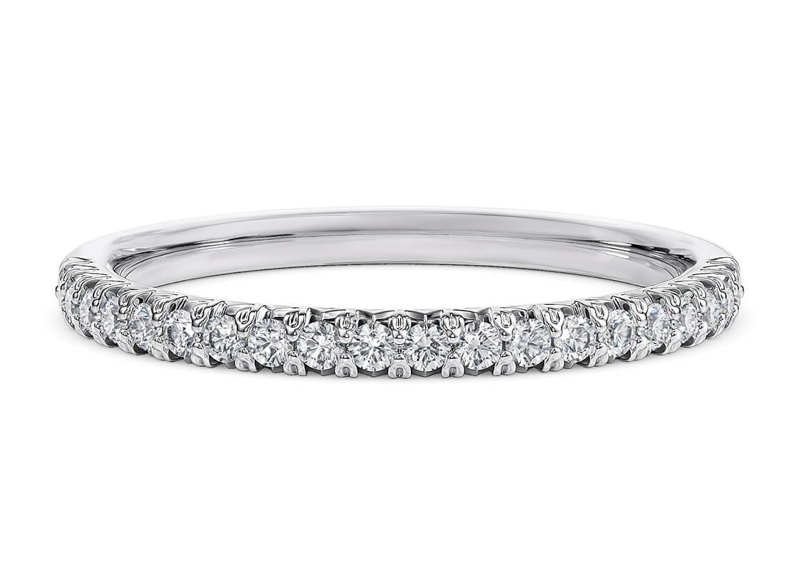 Kindrea White Gold 18k Half Set Eternity Ring