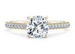 1477 Vintage Yellow Gold 18k Cushion Engagement Ring