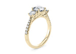 Lisbon Trilogy Yellow Gold 18k Round Engagement Ring