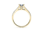 Oxford Diamond Band Yellow Gold 18k Radiant Engagement Ring