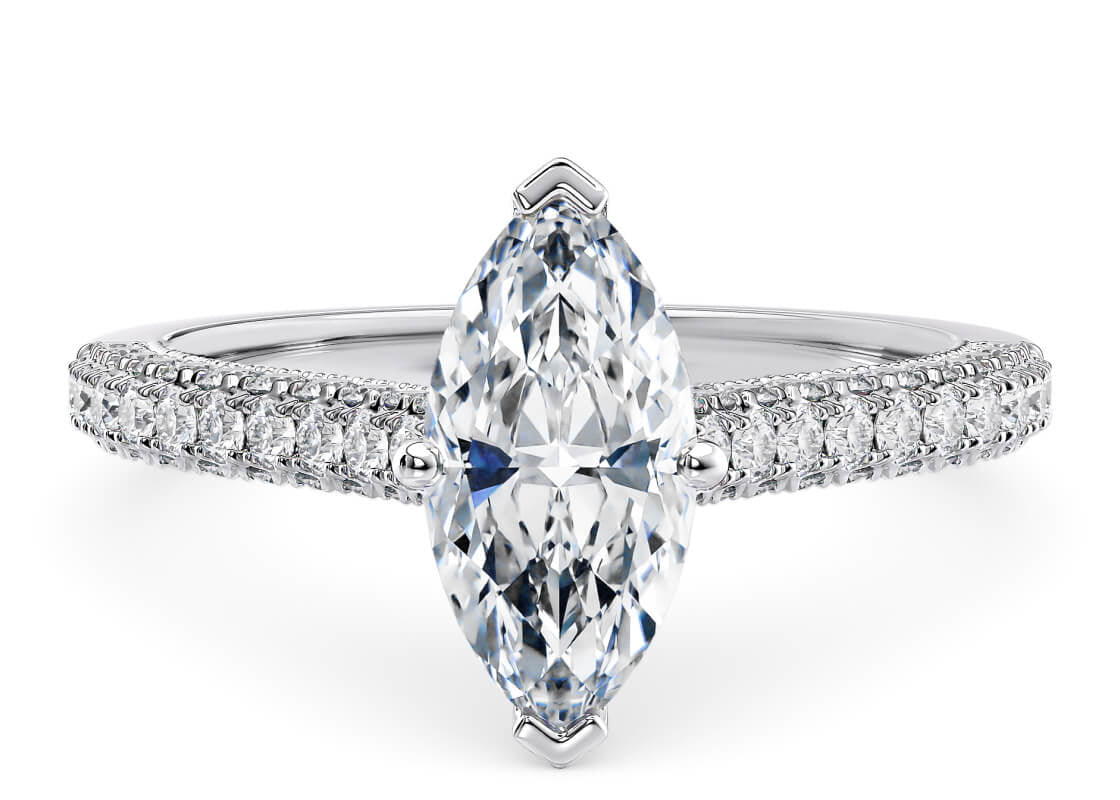 Bloomsbury Vintage Platinum Marquise Engagement Ring