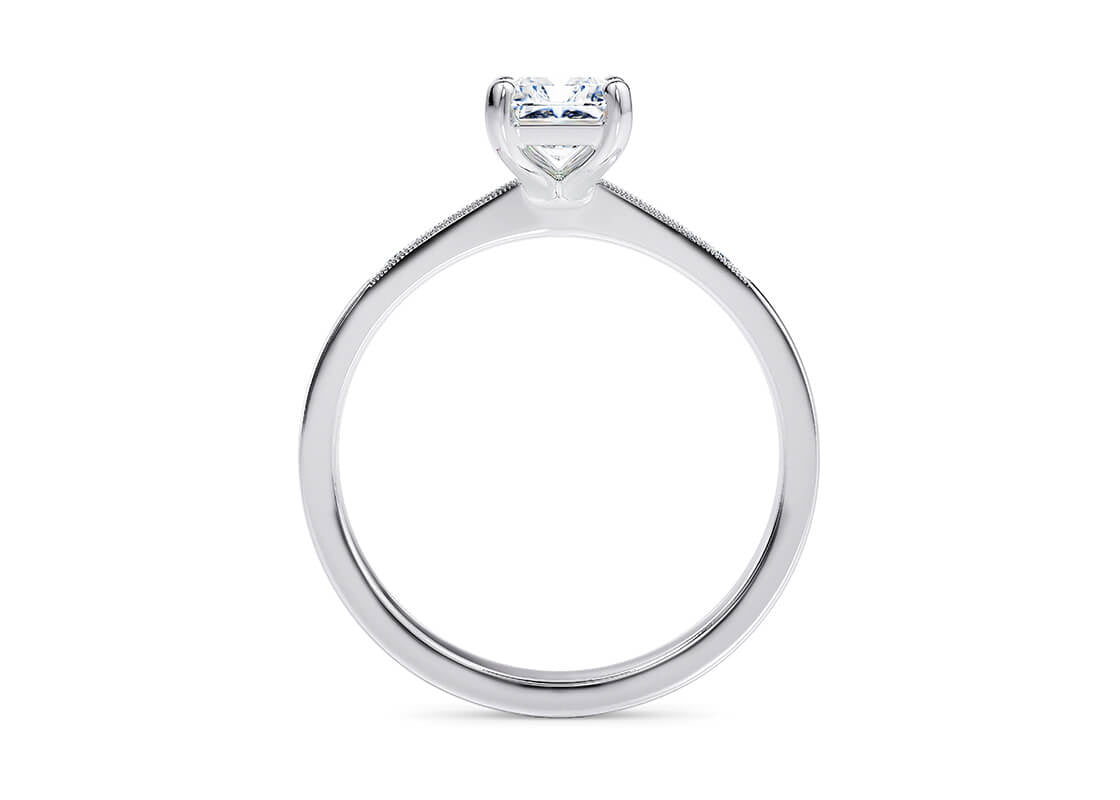Delicacy Vintage Platinum Radiant Engagement Ring