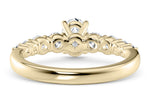 Lyra Diamond Band Yellow Gold 18k Oval Engagement Ring