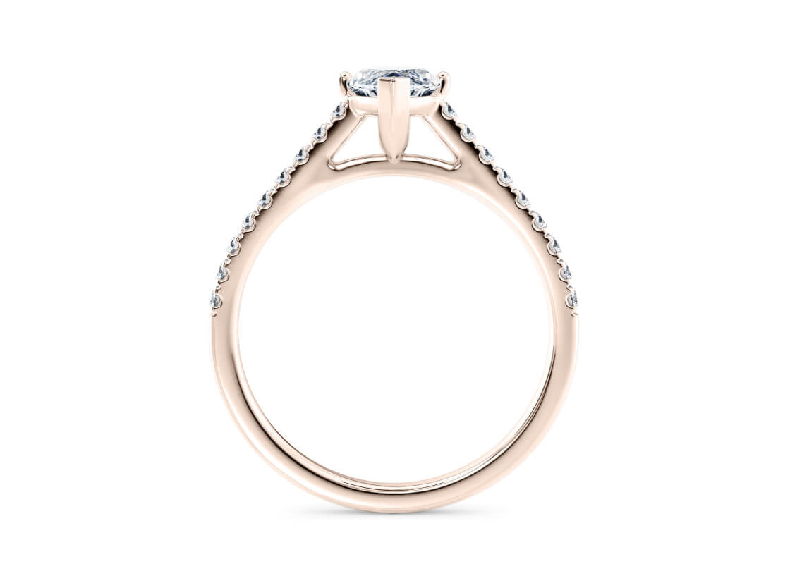 1477 Vintage Rose Gold 18k Marquise Engagement Ring