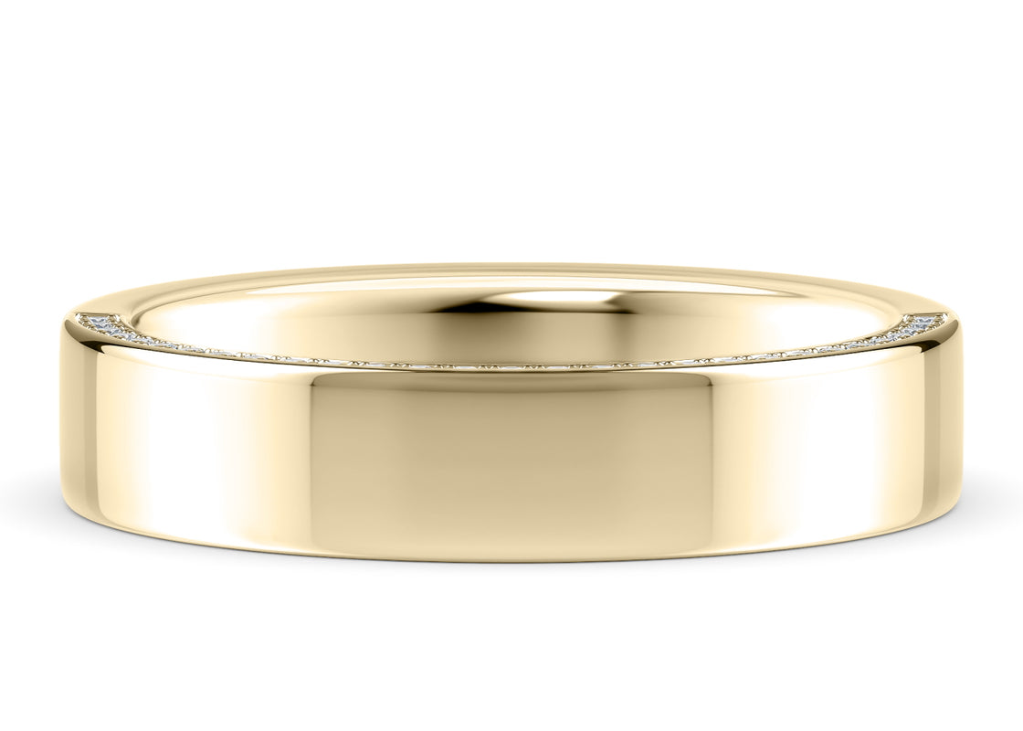 Alexander Yellow Gold 18k Lab Grown Wedding Band