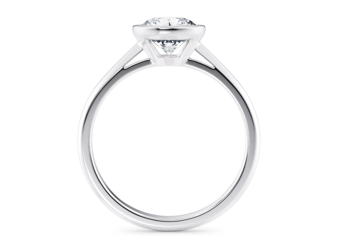 Luna Solitaire Platinum Round Engagement Ring