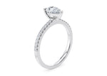 Aria Diamond Band Platinum Pear Engagement Ring