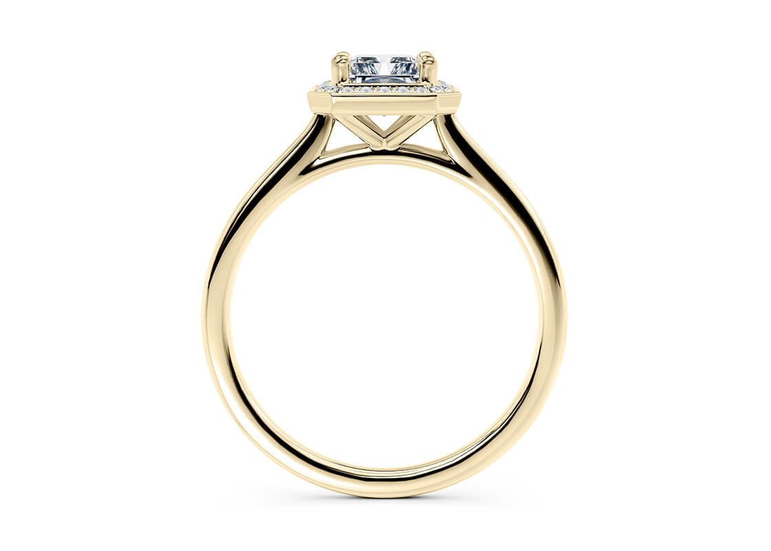 Minerva Halo Yellow Gold 18k Radiant Engagement Ring
