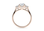 Lisbon Trilogy Rose Gold 18k Round Engagement Ring