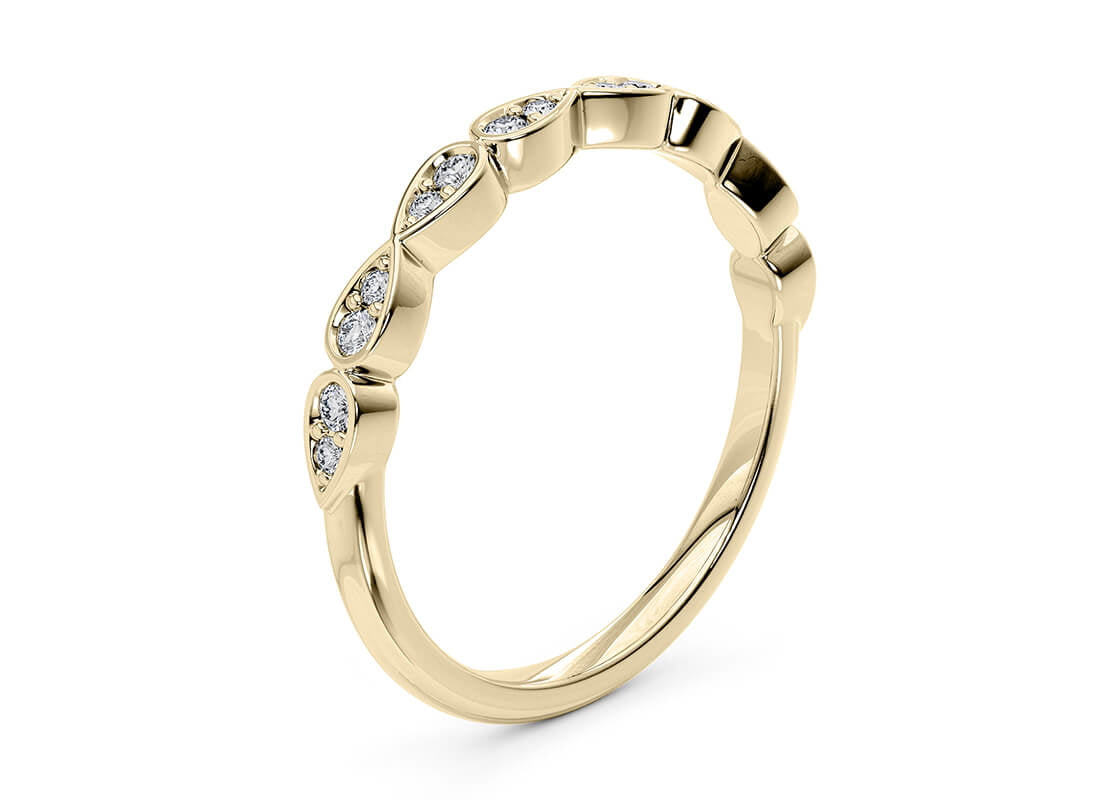 Primrose Yellow Gold 18k Half Set Eternity Ring