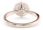 Esther Halo Rose Gold 18k Round Engagement Ring