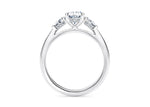 Florence Trilogy Platinum Oval Engagement Ring