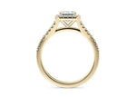 Battersea Halo Yellow Gold 18k Emerald Engagement Ring