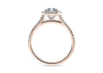Aphrodite Halo Rose Gold 18k Radiant Engagement Ring